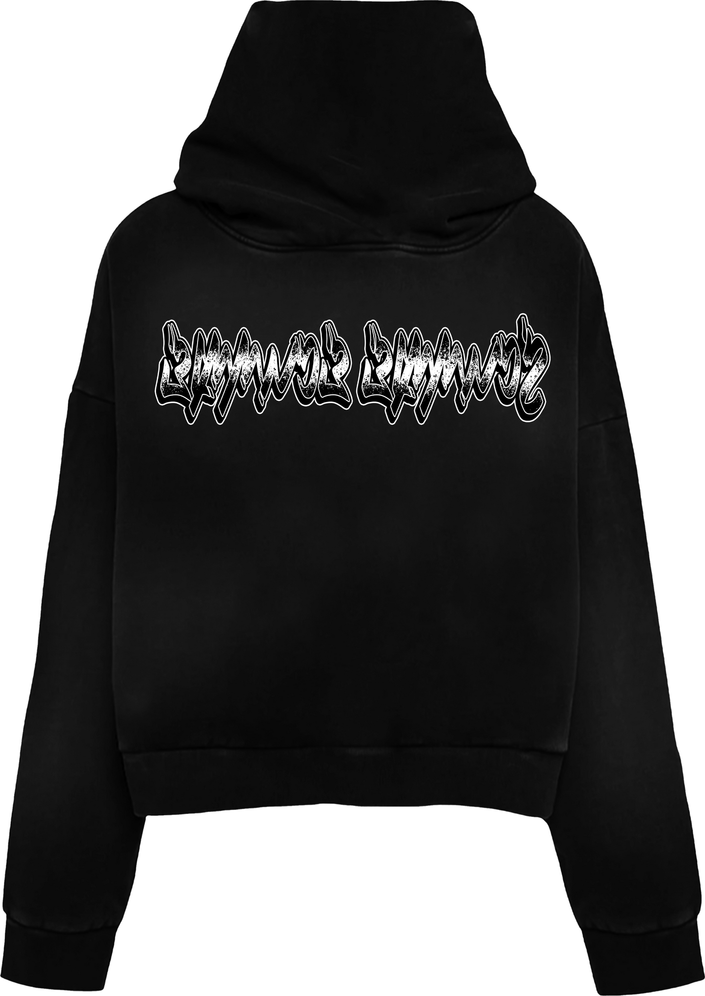 Graffiti Text Hoodie Black
