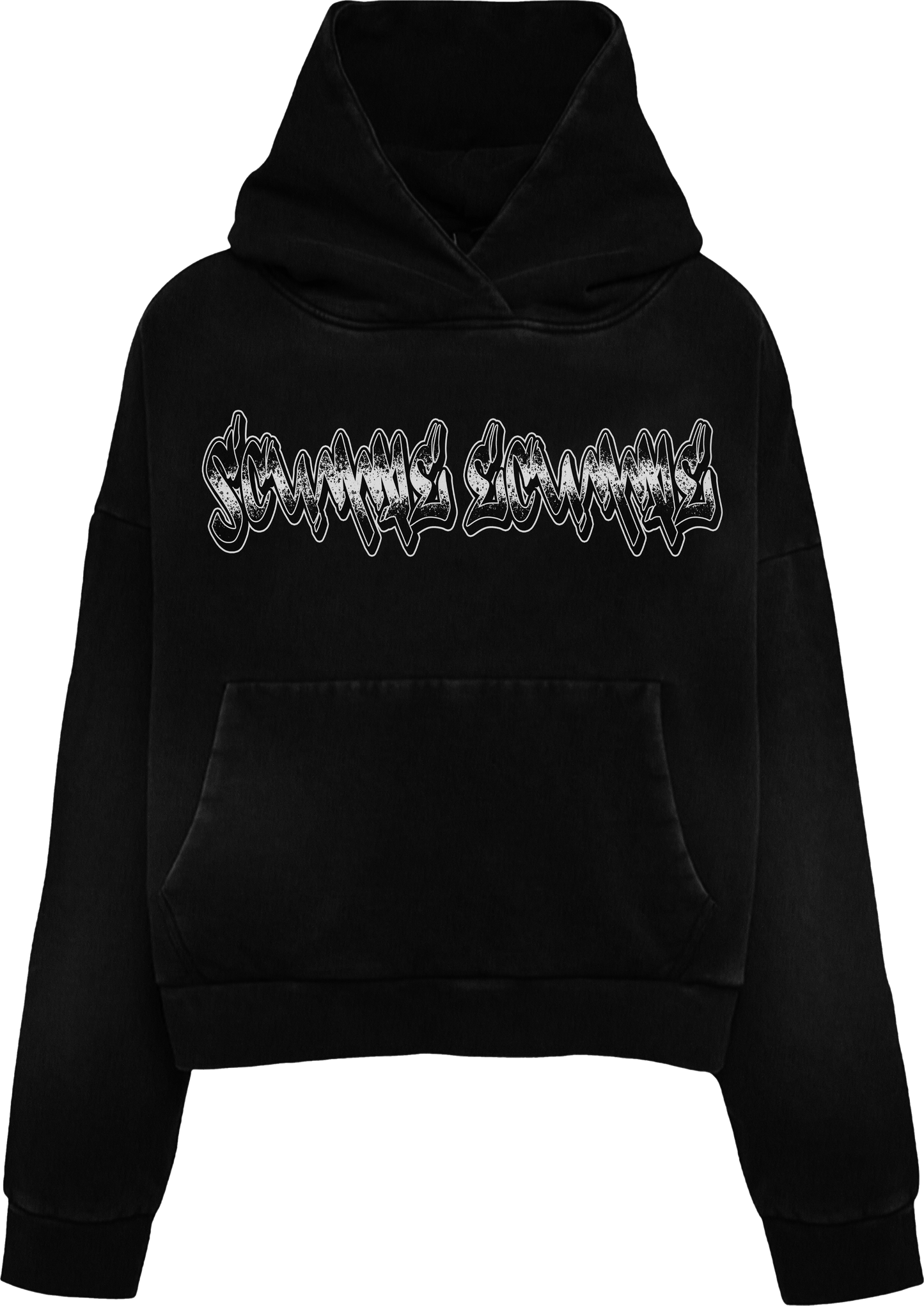 Graffiti Text Hoodie Black